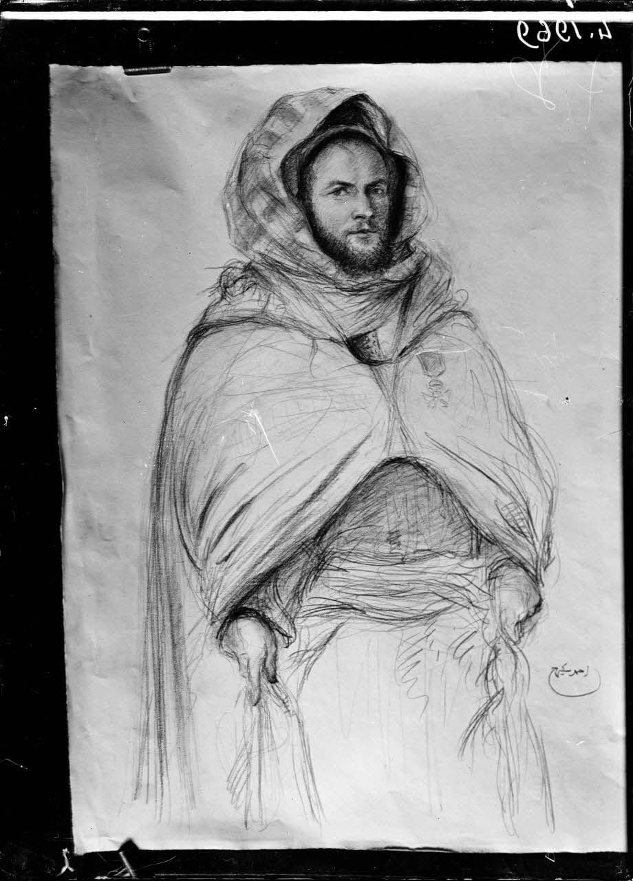 Photographies de l'érudit Sīdī Aḥmad Skiredj et des figures de la voie - Portrait de Sīdī Aḥmad SKIREDJ